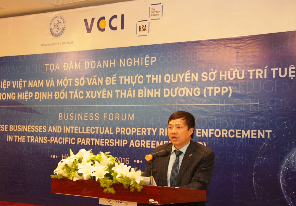 &Ocirc;ng Trần Minh Dũng - Ch&aacute;nh Thanh tra Bộ Khoa học v&agrave; C&ocirc;ng nghệ ph&aacute;t biểu tại Tọa đ&agrave;m