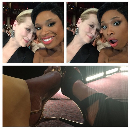 Meryl Streep và Jennifer Hudson khoe ảnh... hết đọ mặt đến đọ giày
