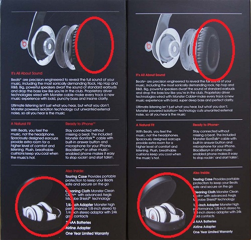 Để ph&acirc;n biệt tai nghe Beats Studio xịn, người b&aacute;n thường kiểm tra m&agrave;u sắc hộp đựng đầu ti&ecirc;n