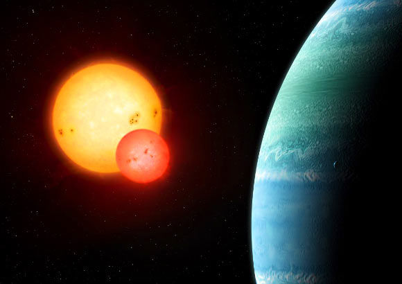 Kepler-453b l&agrave; ph&aacute;t hiện mới nhất về h&agrave;nh tinh circumbinary của c&aacute;c nh&agrave; khoa học. Ảnh Sci-news