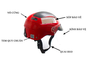 Mũ bảo hiểm đạt ti&ecirc;u chuẩn