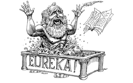 H&igrave;nh ảnh Archimedes với c&acirc;u n&oacute;i nổ tiếng 'Eureka' khi ph&aacute;t hiện ra ph&aacute;t minh mới đ&atilde; đi v&agrave;o lịch sử