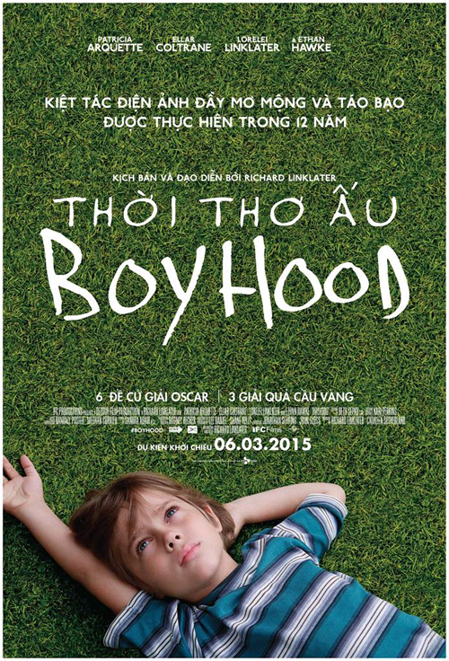 Phim bom tấn Boyhood gi&agrave;nh được giải thưởng Oscar v&agrave; Quả cầu v&agrave;ng 2015