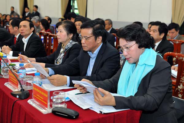 Ph&oacute; Chủ tịch Quốc hội Nguyễn Thị Kim Ng&acirc;n tham gia hội nghị hiệp thương