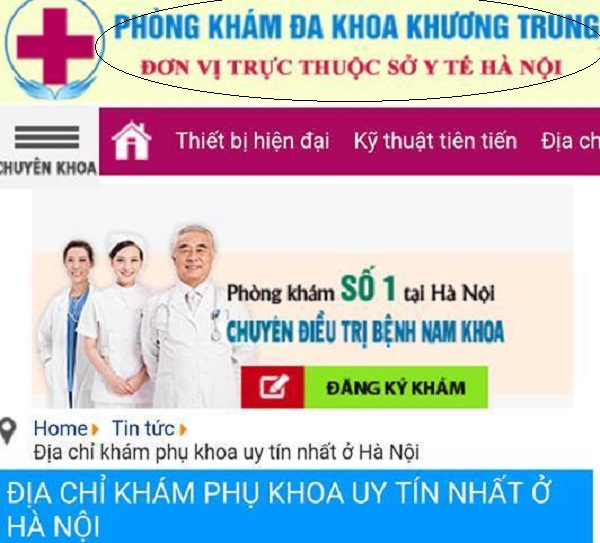 Suốt thời gian d&agrave;i Ph&ograve;ng kh&aacute;m Đa khoa Khương Trung tự nhận l&agrave; đơn vị trực thuộc Sở Y tế H&agrave; Nội
