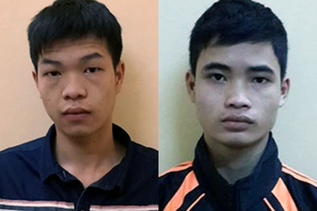 Hai đối tượng Ma Văn Chiến (tr&aacute;i) v&agrave; Ho&agrave;ng Văn K&iacute;nh. Ảnh: D&acirc;n Tr&iacute;