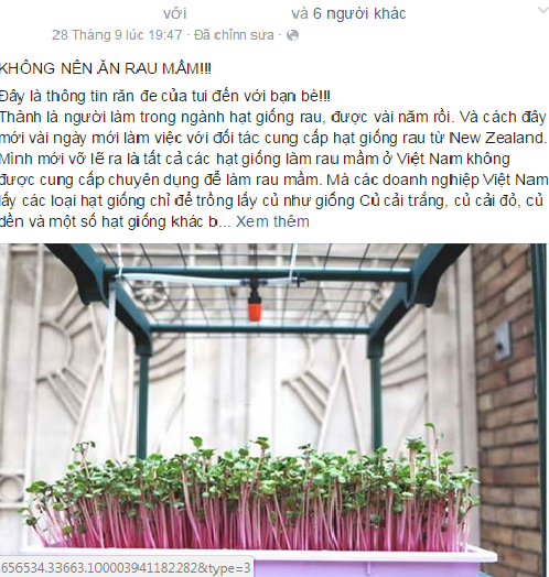 Rau mầm độc hại