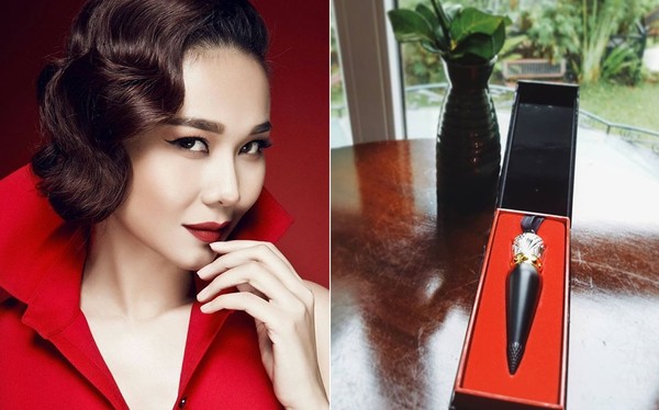 Si&ecirc;u mẫu Thanh Hằng quyến rũ với son Louboutin