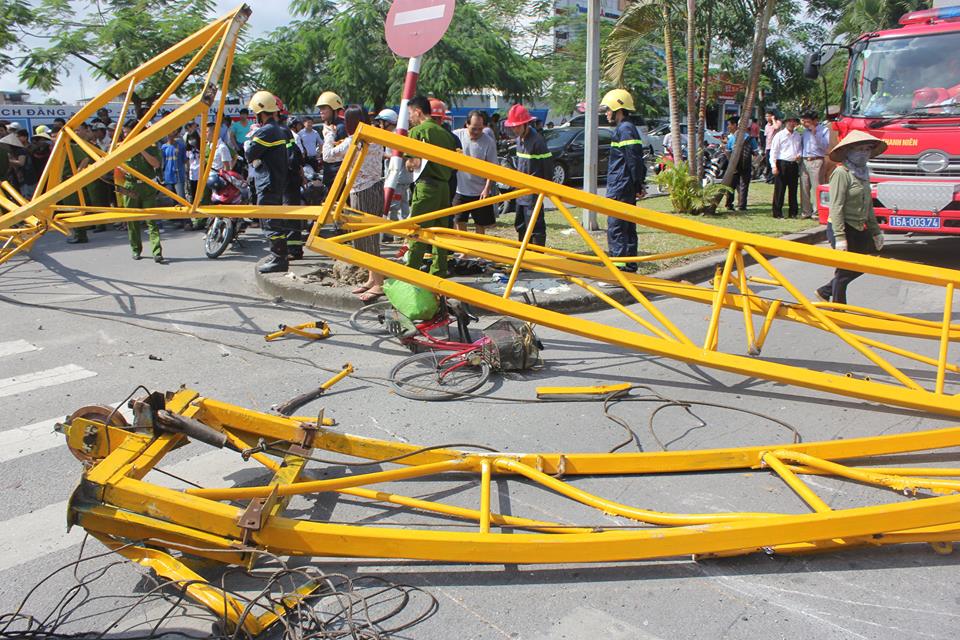 Sập cần cẩu ở Hải Ph&ograve;ng