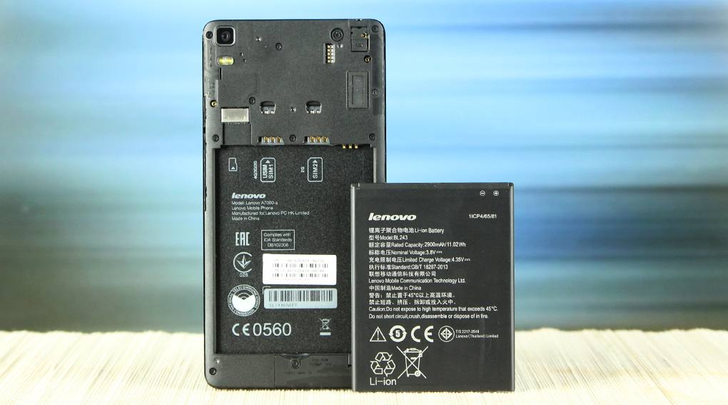Lenovo A7000 d&ugrave;ng pin rời