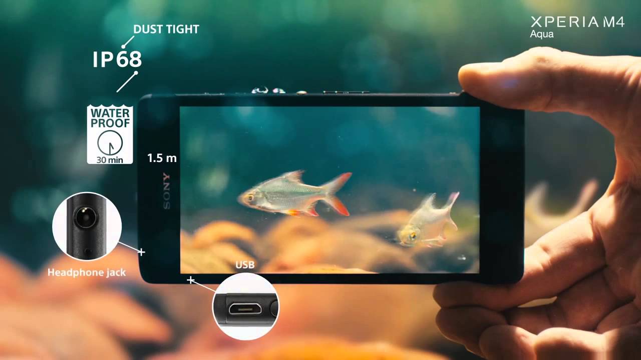 Xperia M4 Aqua Dual mang đến thiết kế chống nước cải tiến