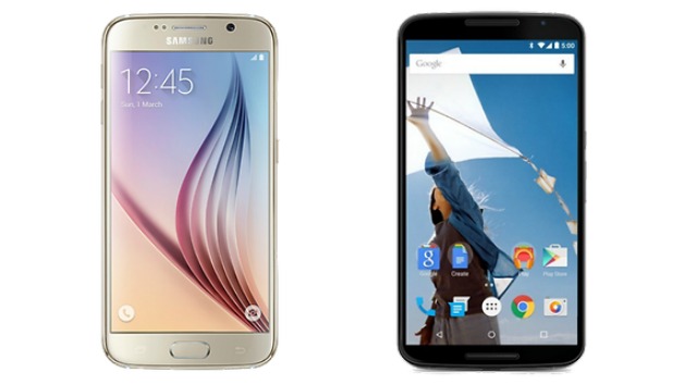 Nexus 6 v&agrave; Galaxy S6 hiện đang l&agrave; 2 mẫu smartphone hot nhất tr&ecirc;n thị trường