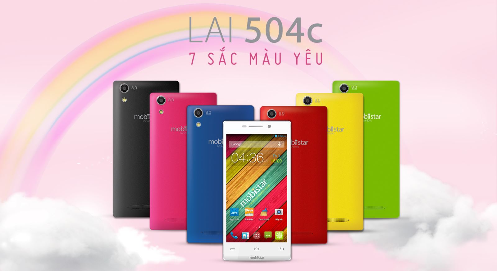 Smartphone gi&aacute; rẻ Mobiistar LAI 504C lại g&acirc;y ấn tượng với người d&ugrave;ng bởi thiết kế m&agrave;u sắc bắt mắt
