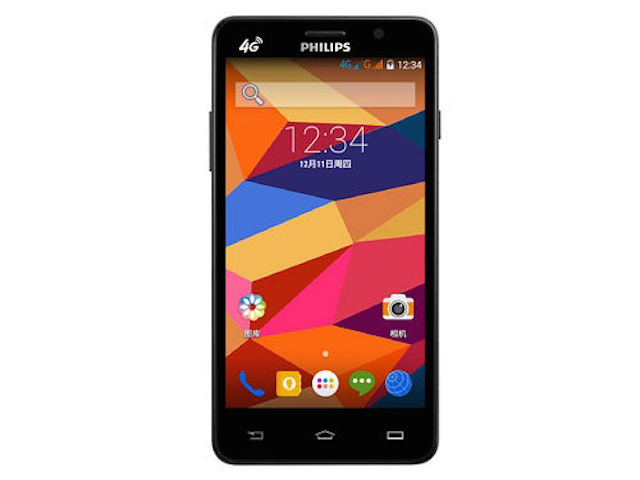 Mặt trước của một chiếc smartphone Philip S316
