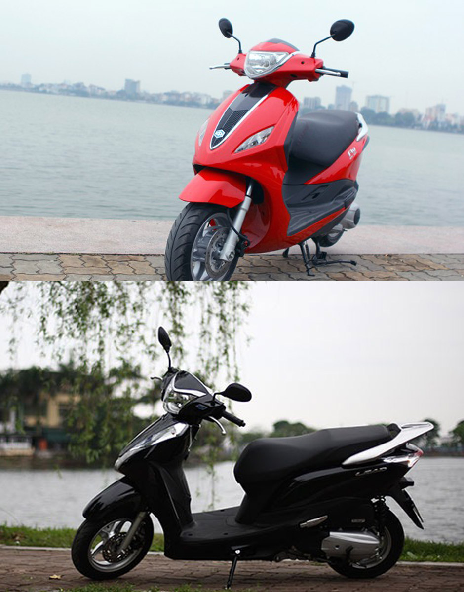 Honda Lead 125 v&agrave; Piaggio Fly 125: Đối thủ đ&aacute;ng đ&aacute;ng gờm c&ugrave;ng ph&acirc;n kh&uacute;c