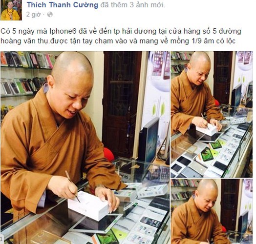 Sư thầy đạp hộp iPhone 6