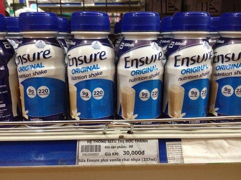 Sữa ensure bị cấm b&agrave;y b&aacute;n c&ocirc;ng khai