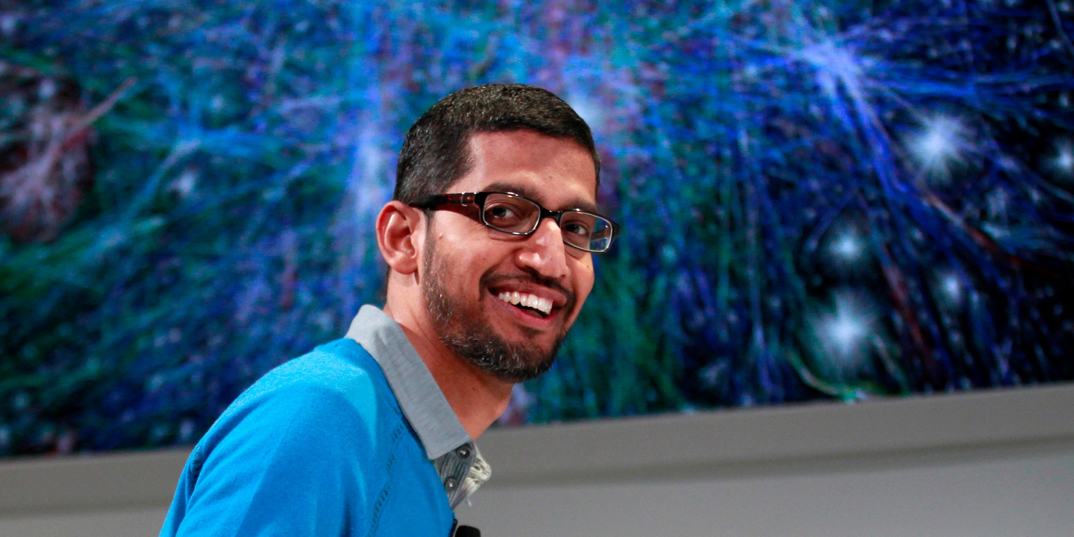Ch&acirc;n dung vị CEO gốc Ấn của Google. Ảnh: Reuters