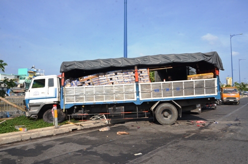 Hiện trường vụ tai nạn giao th&ocirc;ng tại Tp. HCM