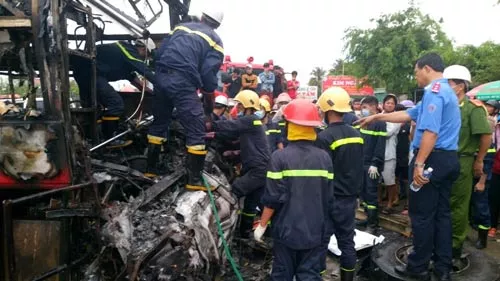 Hiện trường vụ tai nạn giao th&ocirc;ng