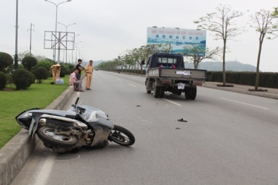 Hiện trường vụ tai nạn giao th&ocirc;ng 