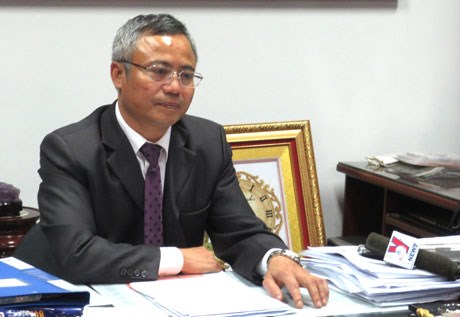 &Ocirc;ng Nguyễn Đăng Chương trong buổi trao đổi với b&aacute;o ch&iacute;