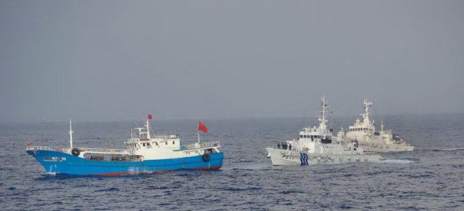 Nhiều trường hợp t&agrave;u c&aacute; Trung Quốc đ&aacute;nh bắt tr&aacute;i ph&eacute;p thường dẫn tới việc đụng độ với t&agrave;u c&ocirc;ng vụ của nước sở tại