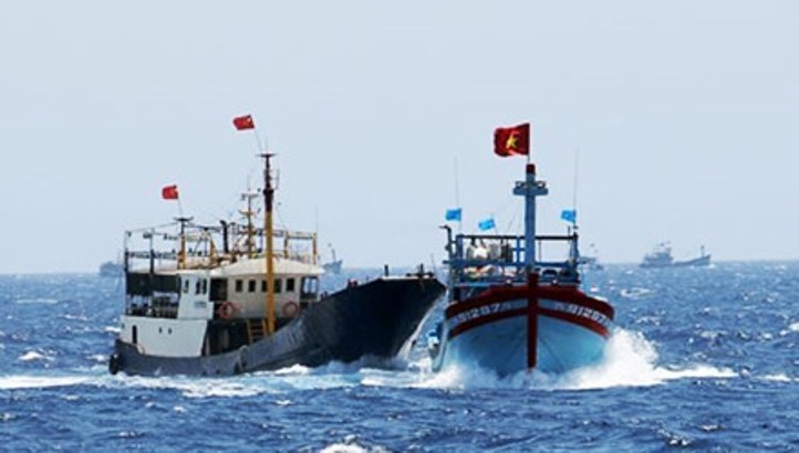 t&agrave;u c&aacute; ngư d&acirc;n bị xua đuổi