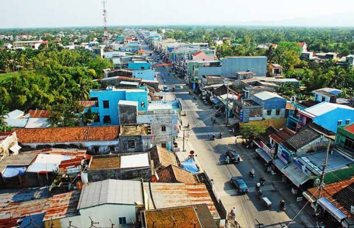cảnh đẹp thị x&atilde; điện b&agrave;n