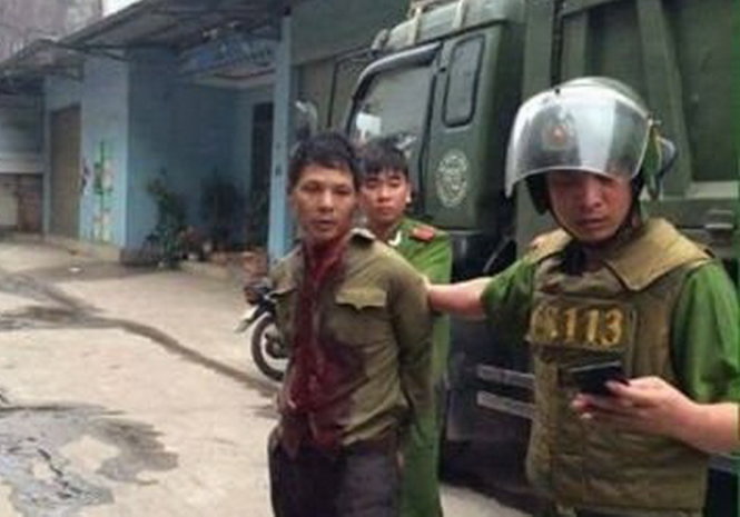 Mạnh bị bắt sau khi g&acirc;y &aacute;n - Ảnh: FB beat.vn
