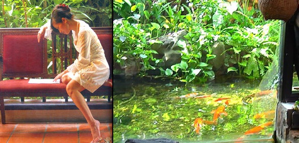 Phòng khách của nhà Hồng Nhung lại mang một mảng màu khác biệt, điều thú vị là căn phòng gần giống như một phòng nghệ thuật trưng bày tranh. 