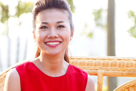  Thanh Hằng được cho là một trong số ít những người mẫu may mắn sở hữu thân hình cân đối và gương mặt khả ái. 