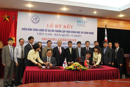 Th&agrave;nh lập Viện Khoa học v&agrave; C&ocirc;ng nghệ Việt Nam - H&agrave;n Quốc