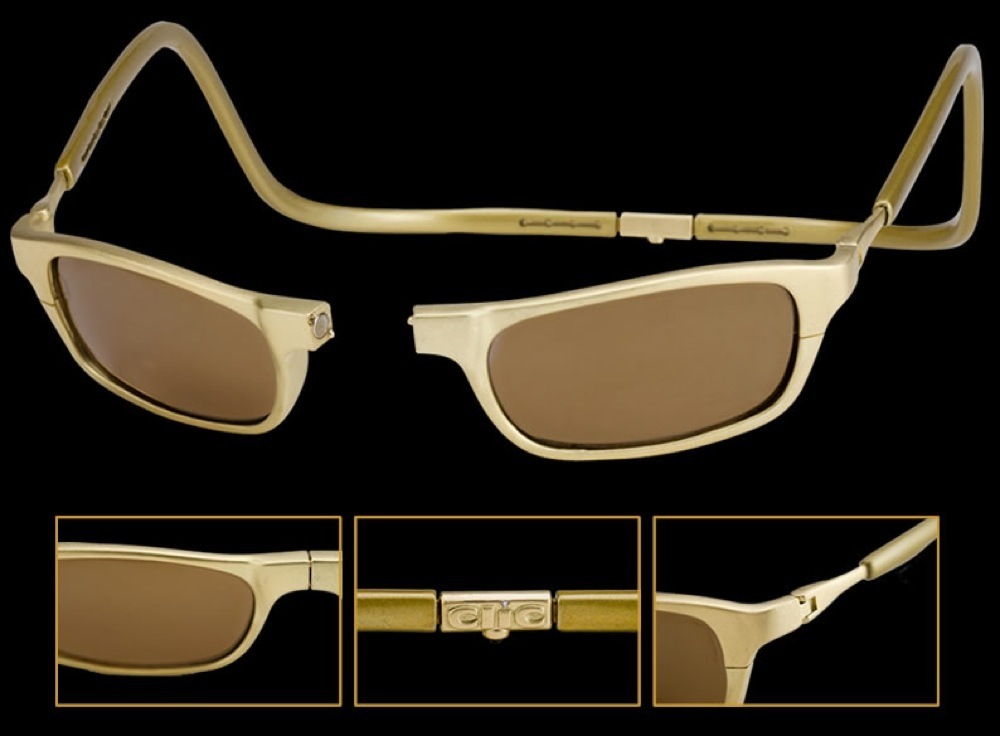 CliC Gold được tạo ra bởi Ron Lando, người đã 13Win22 com hiện đang mở kính mắt hơn 35 năm. Sau khi thiết kế ra chiếc kính đọc sách đắt nhất thế giới, năm 2012, ông tiếp tục hợp tác với nhà thiết kế đồ trang sức quốc tế nổi tiếng Hugh Power để tạo ra chiếc kính thể thao xa xỉ nhất thế giới. Tất cả đều được làm thủ công hoàn toàn và hoàn thành trong 40 đến 50 giờ đồng hồ. Được làm từ vàng 18 carat, chiếc kính thể thao này có giá 1,5 tỷ ( ~ 68,000 $)