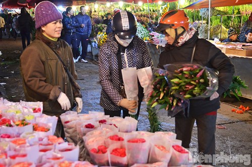 Thị trường hoa Tết 2016: D&acirc;n H&agrave; Th&agrave;nh &lsquo;chen ch&uacute;c&rsquo; đi mua hoa