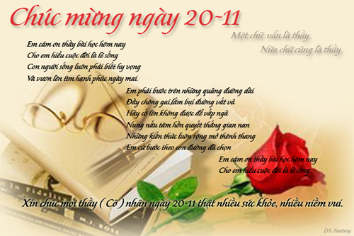 Thiệp đẹp 20/11 gửi đến thầy c&ocirc; gi&aacute;o 6