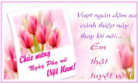 H&igrave;nh ảnh k&egrave;m lời ch&uacute;c &yacute; nghĩa 20/10