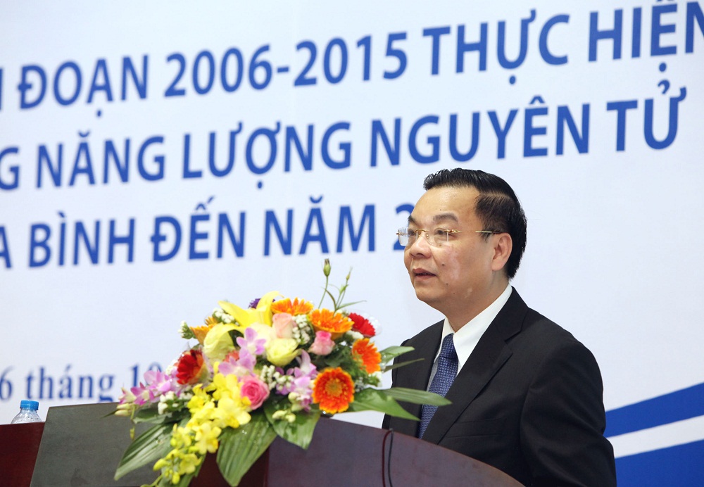 Thứ trưởng Bộ Khoa học v&agrave; C&ocirc;ng nghệ Chu Ngọc Anh ph&aacute;t biểu khai mạc Hội nghị. 