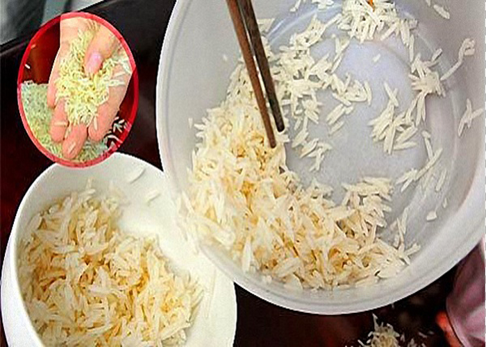 Thực phẩm giả chỉ c&oacute; ở Trung Quốc phải kể đến đầu ti&ecirc;n l&agrave; gạo l&agrave;m từ polime
