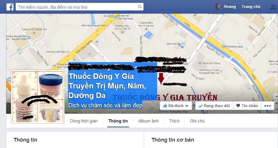 Một trang FB b&aacute;n thuốc đ&ocirc;ng y gia truyền 