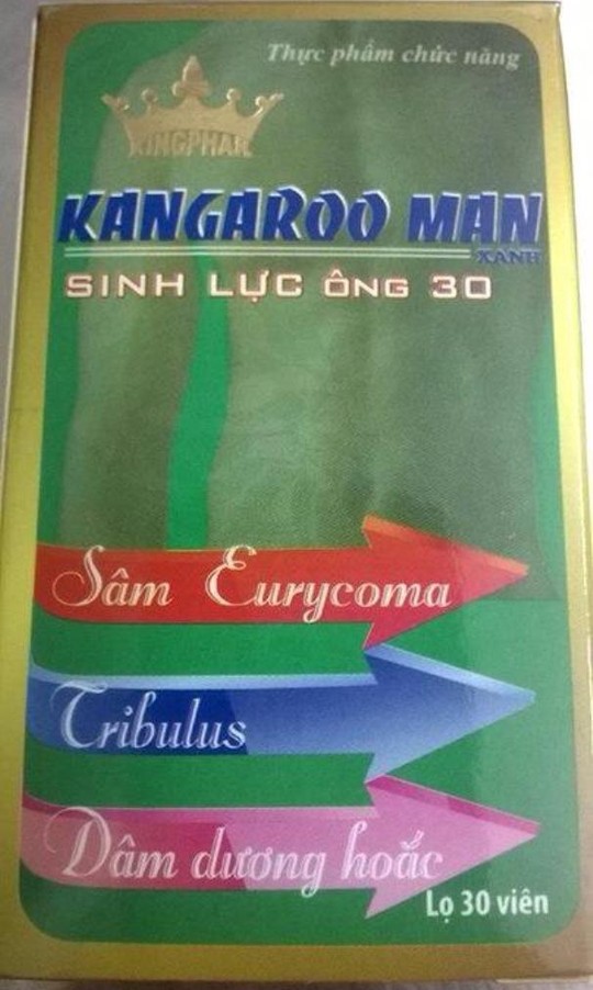 Thực phẩm chức năng tăng cường sinh l&yacute; Kangarooman Xanh của C&ocirc;ng ty Cổ phần Kingphar Việt Nam