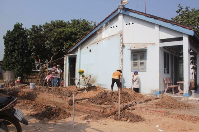 Quá trình thi công diễn ra rất tích cực. Ảnh: TTXVN