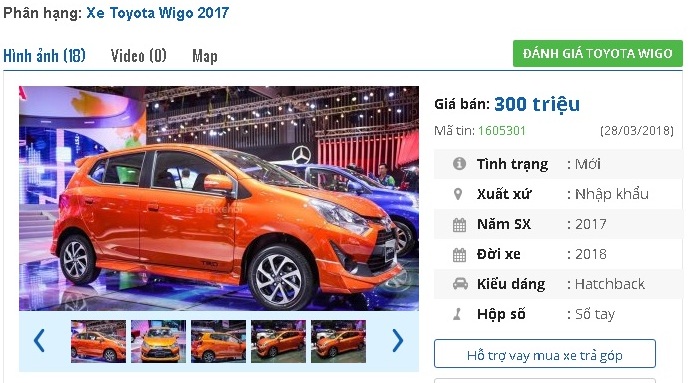 o-to-hot-gia-re-toyota-wigo-thue-0-sap-ve-viet-nam-dai-ly-bao-gia-300-trieu-dong