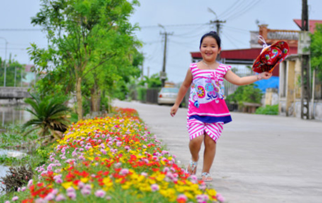Vẻ đẹp yên bình của miền quê Nam Định. Ảnh Trần Kháng/ Gia đình Việt Nam
