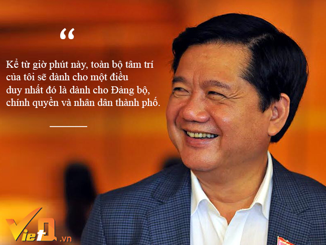 Phát biểu của ông Đinh La Thăng khi nhận nhiệm vụ Bí thư thành ủy TP HCM tại lễ công bố quyết định ngày 5/2 vừa qua. 