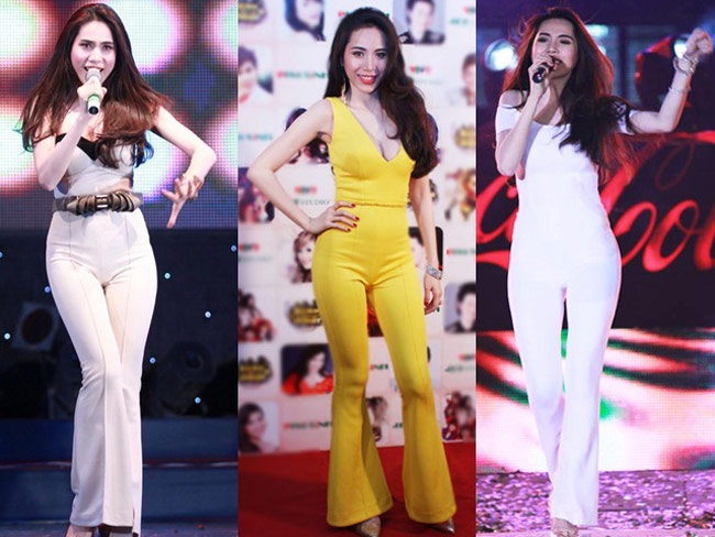 Bà xã Công Vinh cũng là một trong những ca sĩ cuồng jumpsuit.