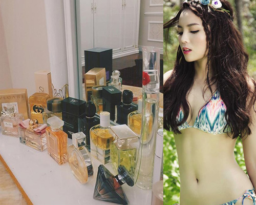 Hoa hậu Kỳ Duyên tuy còn trẻ tuổi nhưng đã là một tín đồ nước hoa chính hiệu. Cô sở hữu rất nhiều lọ nước hoa nổi tiếng như: Bulgari, Kenzo, Issey Miyake, Dior… 