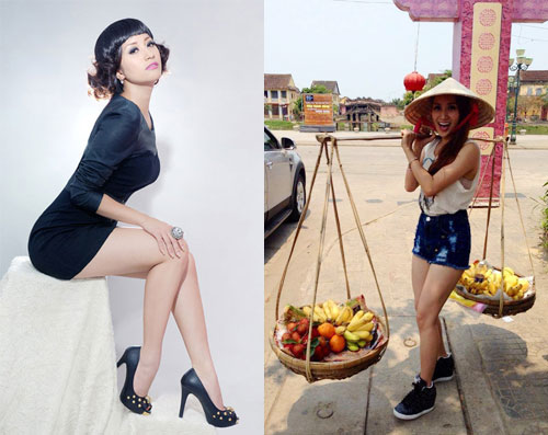 Khánh Thy bình thường sở hữu khuôn mặt tự nhiên, nhưng trong một bức ảnh chụp đã khá lâu, cô già dặn và khác hoàn toàn với khi tạo dáng gợi cảm nhưng khuôn mặt thiếu cảm xúc.