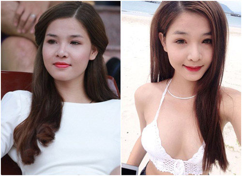 Khó có thể nhận ra đây là hai khuôn mặt của một người đẹp Kỳ Hân