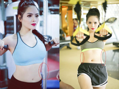 Nhìn bức ảnh này, nhiều người sẽ nghĩ Chung Thục Quyên bị...dị tật, hoặc bị bại liệt. Vì chân phải của cô nàng bỗng nhiên bị ''teo nhỏ'' một cách bất ngờ, rất thiếu cân xứng và phi lý.